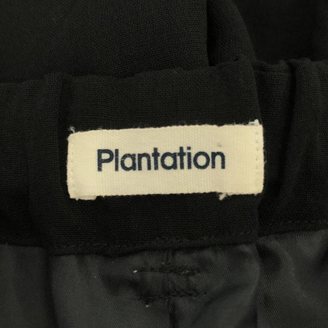 Plantation(プランテーション)のPlantation / プランテーション | ウール ワイド ストレート スラックス | M | ブラック | レディース レディースのパンツ(その他)の商品写真