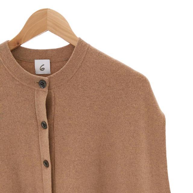 【新品】 6(ROKU) / ロク | COTTON WOOL KNIT PONCHO コットンウールニット ポンチョ ベスト | F | ブラウン | レディース