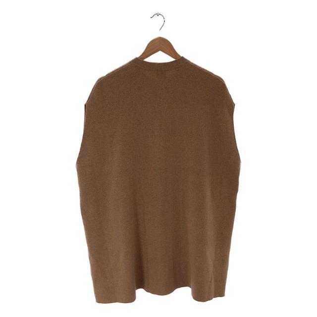 【新品】 6(ROKU) / ロク | COTTON WOOL KNIT PONCHO コットンウールニット ポンチョ ベスト | F | ブラウン | レディース