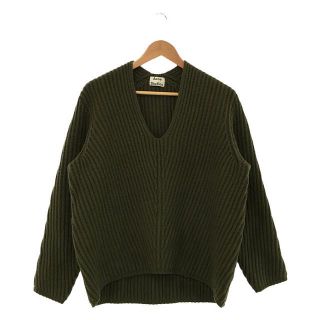 アクネストゥディオズ(Acne Studios)のAcne Studios / アクネ ストゥディオズ | DEBORAH L-WOOL 畦ニット スキッパープルオーバー | XS | オリーブ | レディース(ニット/セーター)