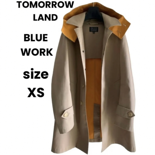 超美品 BLUE TOMORROWLAND 美品 WORK XS ステンカラーコート ステン