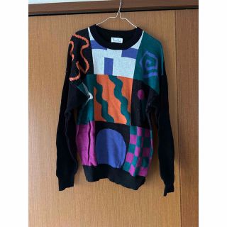 【希少】【美品】PECOCLUBペコクラブ　80s geometry knit