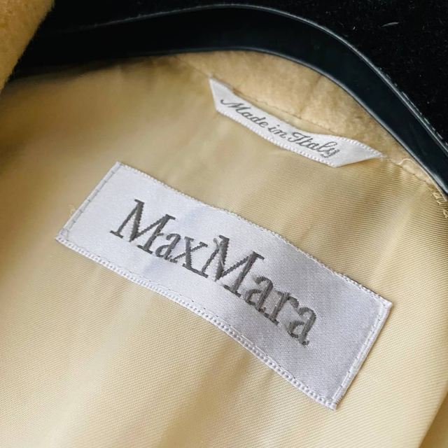 イタリア製 Max Mara 白タグ ラムウールロングコート