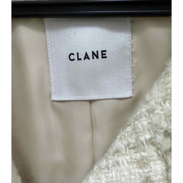 新品未使用 CLANE クラネ ノーカラーツイードジャケット サイズ1