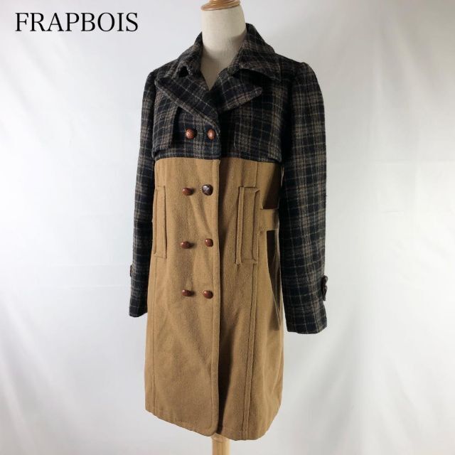 最大50%オフ! 美品 FRAPBOIS 切り替え チェック コート