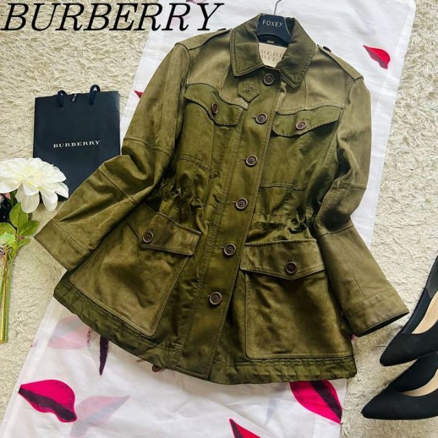 BURBERRY(バーバリー)の【良品】BURBERRY BRIT ドッキングミドルジャケット カーキ M レディースのジャケット/アウター(ミリタリージャケット)の商品写真