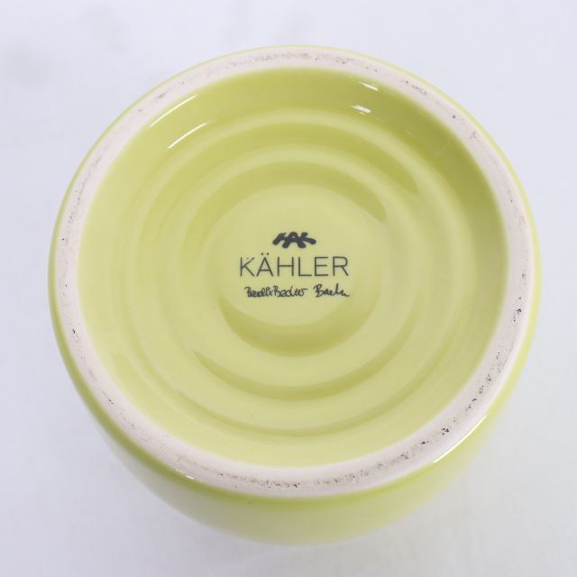 Kahler(ケーラー)のKAHLER　ケーラー　ボタニカルフラワーベース　イエロー　USED インテリア/住まい/日用品のインテリア小物(花瓶)の商品写真