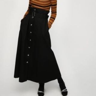 マウジー(moussy)のMOUSSY FRONT BUTTON LONG SKIRT(ロングスカート)