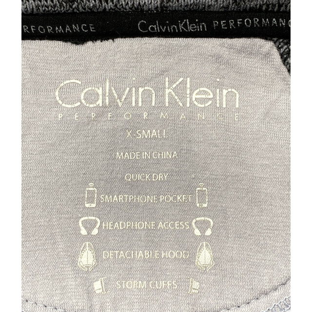 Calvin Klein(カルバンクライン)の美品 カルバンクライン ジップアップロングパーカー メンズ XS メンズのトップス(パーカー)の商品写真