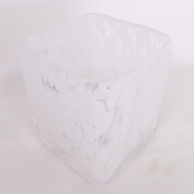 LSA　キューブ　フラワーベース　白　USED インテリア/住まい/日用品のインテリア小物(花瓶)の商品写真