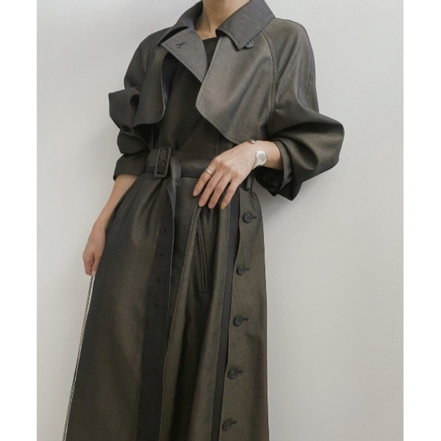 Ameri MINIMAL FLARE LONG TRENCH COAT Ameri MINIMAL FLARE LONG TRENCH COAT