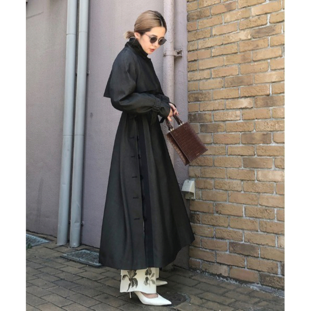 Ameri MINIMAL FLARE LONG TRENCH COAT Ameri MINIMAL FLARE LONG TRENCH COAT