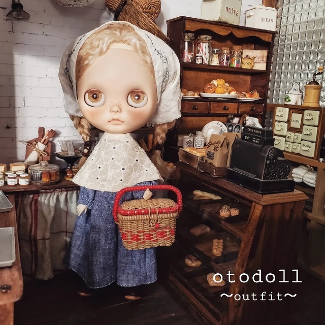 otodoll ブライス アウトフィット 3点セット ダンガリーワンピース他