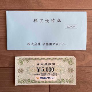 早稲田アカデミー　株主優待券　5000円(その他)