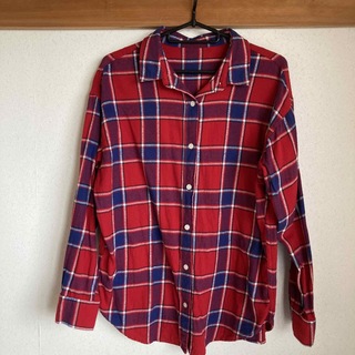ジーユー(GU)のGU チェックシャツ　赤(シャツ/ブラウス(長袖/七分))
