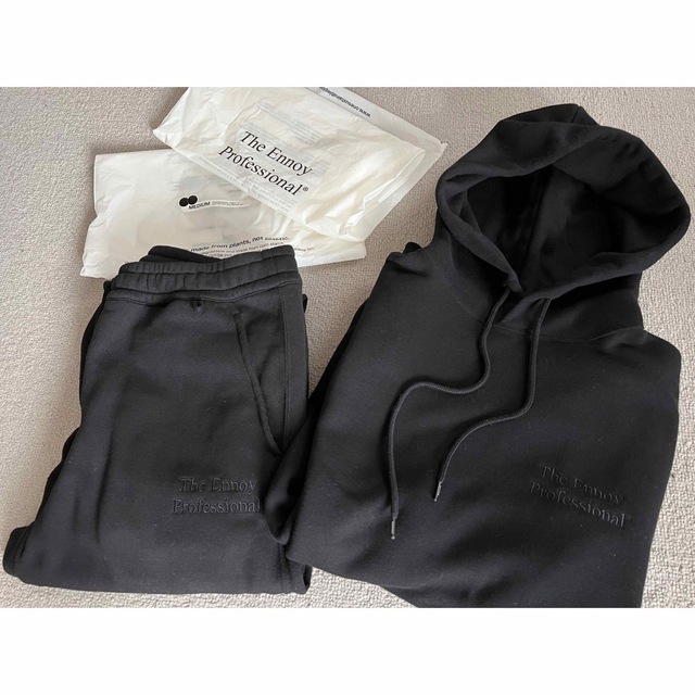 ennoy HOODIE＋SWEAT PANTS (BLACK) M