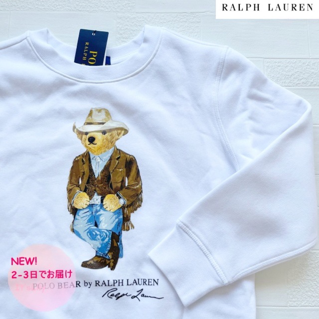 Ralph Lauren(ラルフローレン)の6t120cm ラルフローレン  白　トレーナー　ウエスタン　フリース キッズ/ベビー/マタニティのキッズ服男の子用(90cm~)(Tシャツ/カットソー)の商品写真
