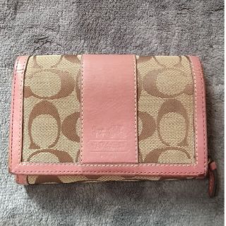 コーチ(COACH)の【中古】コーチ COACH シグネチャー 二つ折り財布(その他)