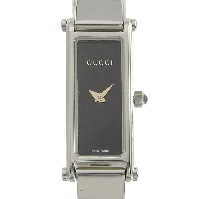 GUCCI】グッチ 1500L ステンレススチール シルバー クオーツ アナログ