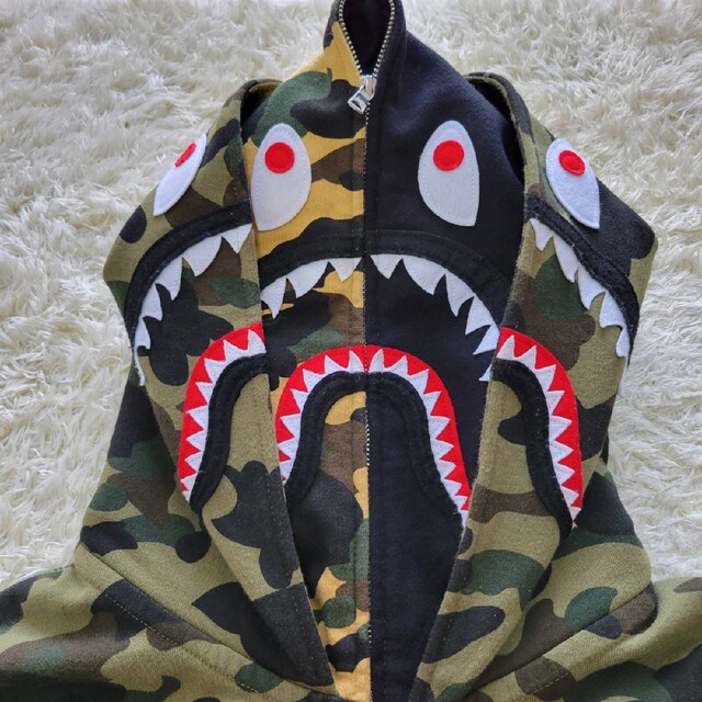 クリアランス販売 【希少XL】a bathing ape 1stカモ ダブルシャーク