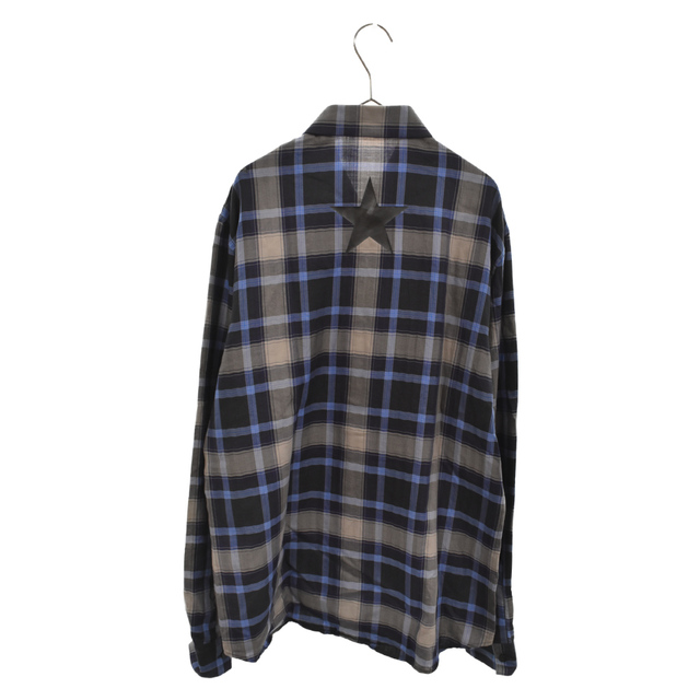 GIVENCHY(ジバンシィ)のGIVENCHY ジバンシィ 16SS STAR CHECK SHIRT 16S 6024 368 スタープリントチェック長袖シャツ ブルー/ブラウン メンズのトップス(シャツ)の商品写真