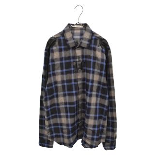 ジバンシィ(GIVENCHY)のGIVENCHY ジバンシィ 16SS STAR CHECK SHIRT 16S 6024 368 スタープリントチェック長袖シャツ ブルー/ブラウン(シャツ)