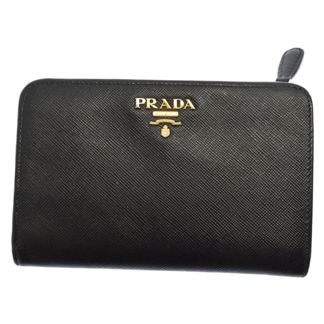 PRADA プラダ サフィアーノレザー ブラック PVC 1ML225 長財布