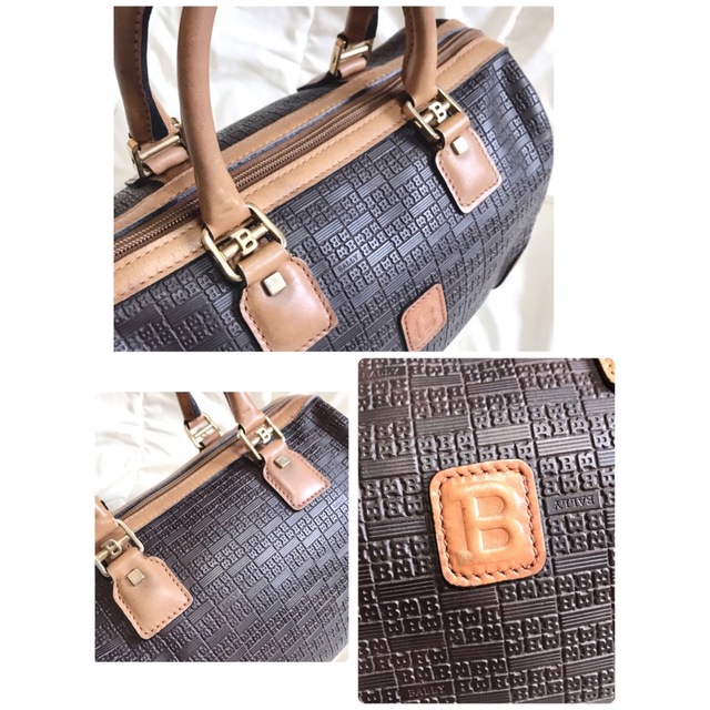 BALLY バリー モノグラム ミニボストンバッグ トラベルバッグ レザー