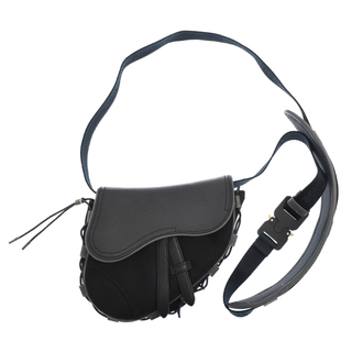 ディオール(Dior)のDIOR ディオール xSacai Saddle Mini Bag Technical Fabric & Grained Calafskin 1ADCA374USC ×サカイ サドルミニバッグ テクニカルファブリック(ショルダーバッグ)