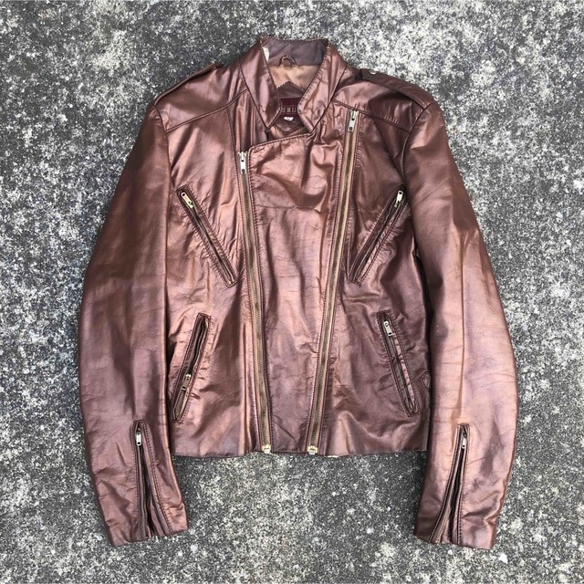 80s Vintage アーカイブ レザー ギミック ライダース y2k 裏原-