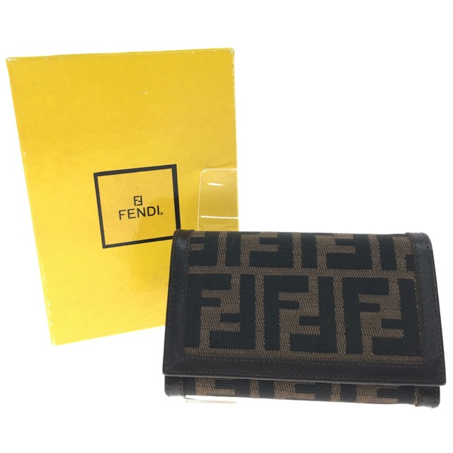 ▼▼FENDI フェンディ レディース 二つ折り財布 ズッカ柄 2266.31052.099