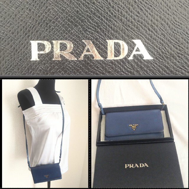 なあちゃん様専用！PRADA ショルダー長財布 チェーンウォレット-