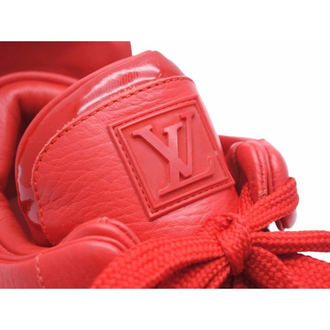 LOUIS VUITTON(ルイヴィトン)の未使用 最小サイズ LOUIS VUITTON × KANYE WEST ルイヴィトン × カニエウエストドンズ スニーカー 靴 レッド サイズ5 24.5 中古 44576 メンズの靴/シューズ(スニーカー)の商品写真