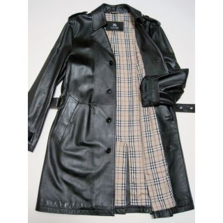 極美品 キムタク着 バーバリー ブラックレーベル希少ラムレザー