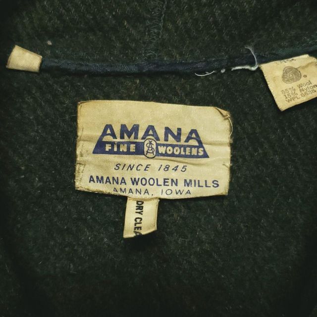 《値引き中》60s ビンテージ AMANA ウールパーカー ジャケット グリーン メンズのジャケット/アウター(ポンチョ)の商品写真