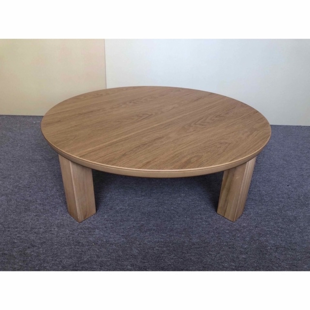※   送料無料　国産　大きなテーブル　105丸　ナラ材　折脚軽量テーブル　※
