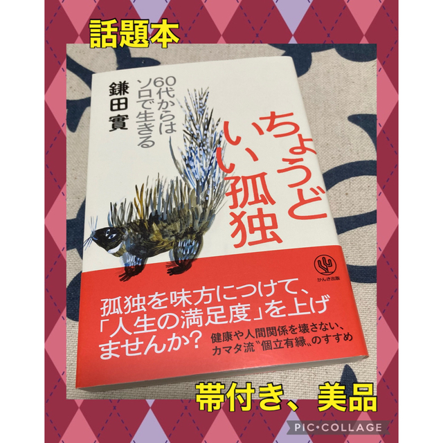 【帯付き、美品】ちょうどいい孤独 ６０代からはソロで生きる　鎌田實 エンタメ/ホビーの本(文学/小説)の商品写真