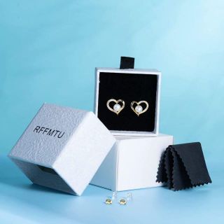 限定一品✨ピアス　パール　ジルコニア　ハート　プレゼント　ジュエリーボックス付き(ピアス)