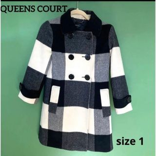 クイーンズコート(QUEENS COURT)の一点もの⭐︎上品なウールコート(ピーコート)