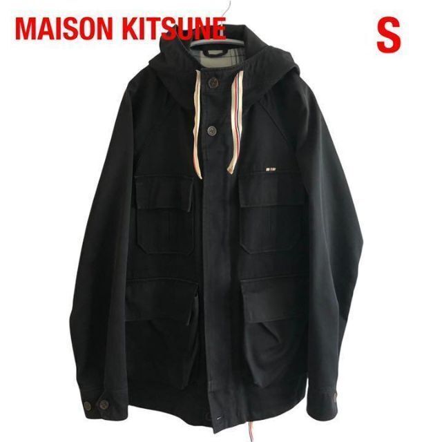 Maison Kitsuneメゾンキツネ マウンテンパーカー ブラック黒 S