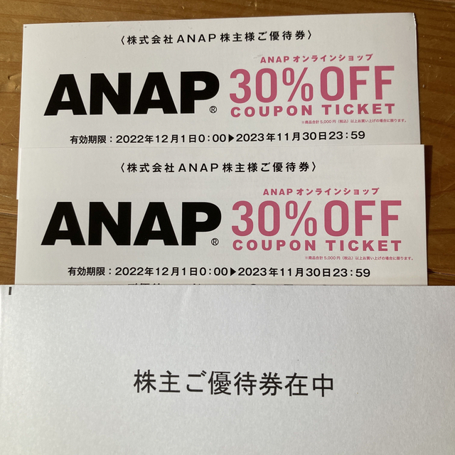 ANAP(アナップ)の【りらりら様　専用】ANAP 優待券 チケットの優待券/割引券(ショッピング)の商品写真