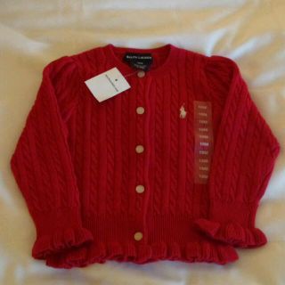 ラルフローレン(Ralph Lauren)の新品☆ラルフローレン☆赤カーディガン☆(その他)