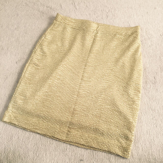 エイチアンドエム(H&M)の新品！H&M ゴールドミニタイトスカート XS(ミニスカート)