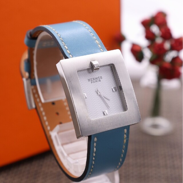 付属品付き【新品電池】HERMES ベルトウォッチ/動作良好 BE1.210-