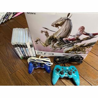 プレイステーション3(PlayStation3)のPS3本体 ファイナルファンタジー13ライトニングモデル＋コントローラー＋ソフト(ゲーム)