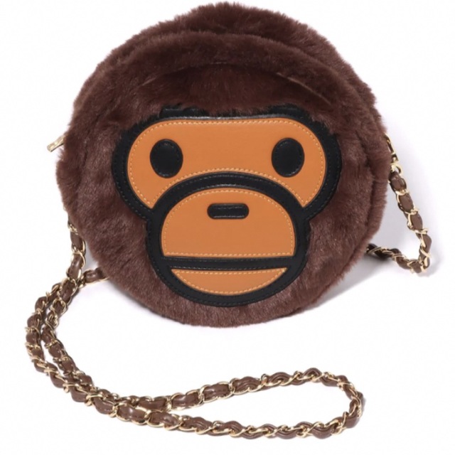 BAPE APE BABY MILO FUR SHOULDER BAG