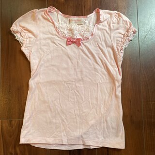 シャーリーテンプル(Shirley Temple)のシャーリーテンプル胸元フリルTシャツ130⭐︎120ワンピース(Tシャツ/カットソー)