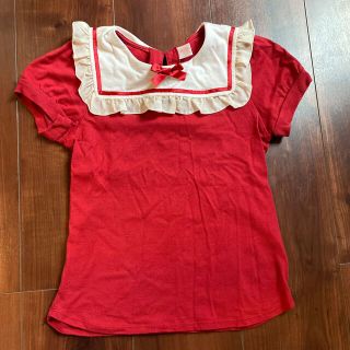 シャーリーテンプル(Shirley Temple)のシャーリーテンプル☆セーラー襟Tシャツ130赤120 110いちご(Tシャツ/カットソー)