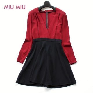 数量は多い ワンピースmiumiu - 新品タグ付き miumiu ミュウミュウ ワンピース 38の通販 by