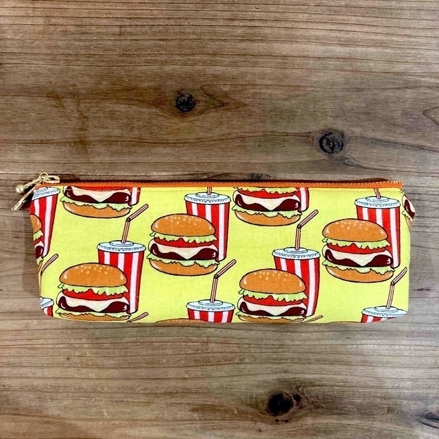 ハンドメイドポーチ マチあり ハンバーガー 小物 | jiet-edu.co.za